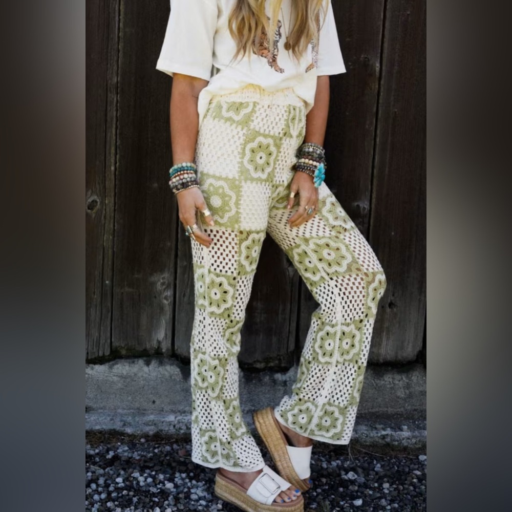 NWOT Three Bird Nest Crochet Pant - Picture 5 of 8